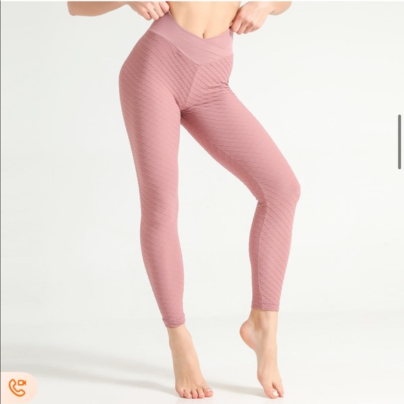 FREE SHIPPING!! V Waist Texture leggings - Picture 4 of 7